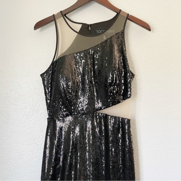 NWT TOCCIN (NY) Sequins Cutout Mesh Cocktail Dress 6 - Picture 5 of 15